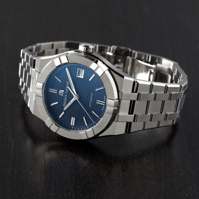 Orologio Uomo Maurice Lacroix Aikon Data Automatico Blu AI6007-SS002-430-1